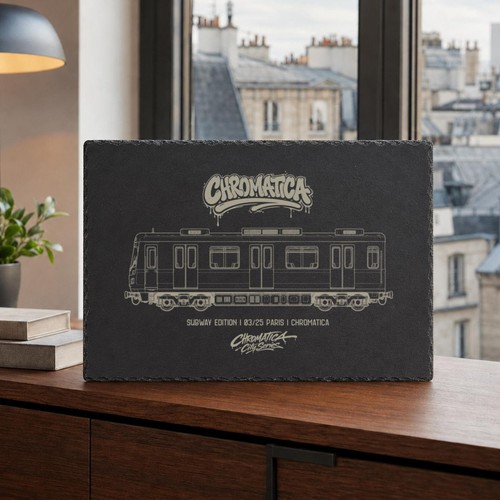 Paris metro slate art - slate, –