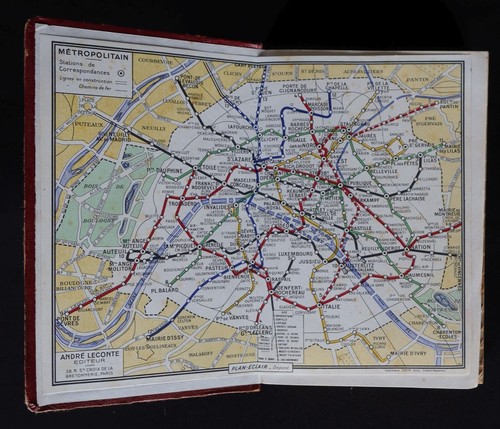 Plan paris leconte 1968 bahn - plan, u-bahn