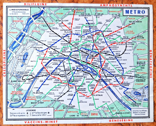 Plan metro paris - du,