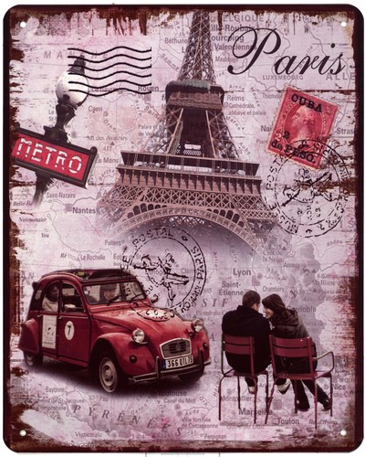 Blechschild paris eifelturm - paris,