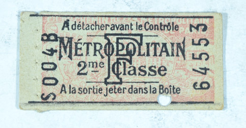 Altes metro ticket paris - ticket,