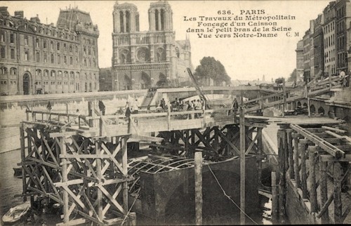 Paris metro im bau - paris,