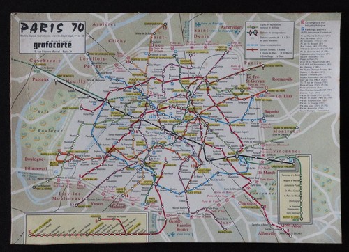 1970 plan paris metro - 1970,