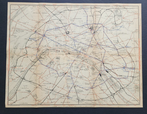 Antike karte von 1903 plan - karte,