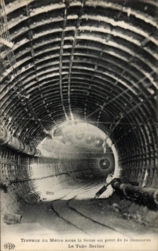 Paris metro arbeitet unter - ak,