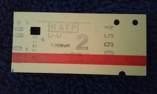 Ticket transport bahn paris - ticket, u-bahn