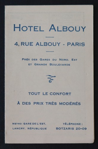 Hotel albouy paris werbung - albouy,